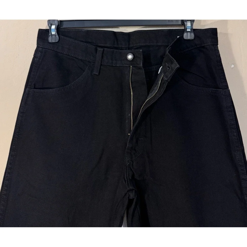 Rustler‎ Wrangler Jeans Men 34x32 Black Regular Straight Cotton Denim NEW